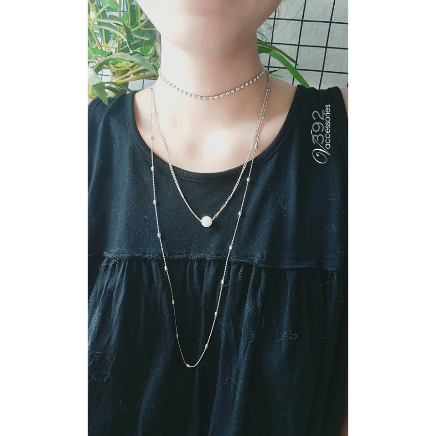 Bộ 2 vòng cổ choker layer 3 tầng thanh lịch - D381