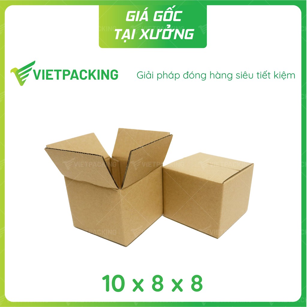 10x8x8 - 50 hộp carton đóng hàng đựng mỹ phẩm siêu đẹp