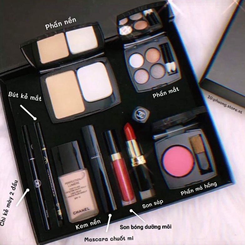 SET TRANG ĐIỂM CÁ NHÂN CƠ BẢN CHANEL 9 MÓN