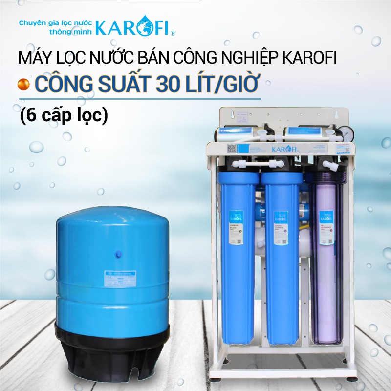 Máy lọc nước RO không tủ bán công nghiệp KAROFI KT-KB30 6 cấp lọc