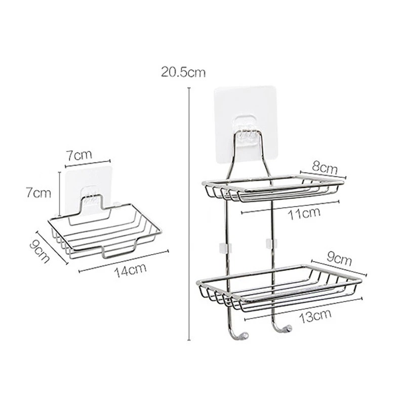 Khay đựng xà phòng bằng thép không gỉ gắn tường tiện lợi