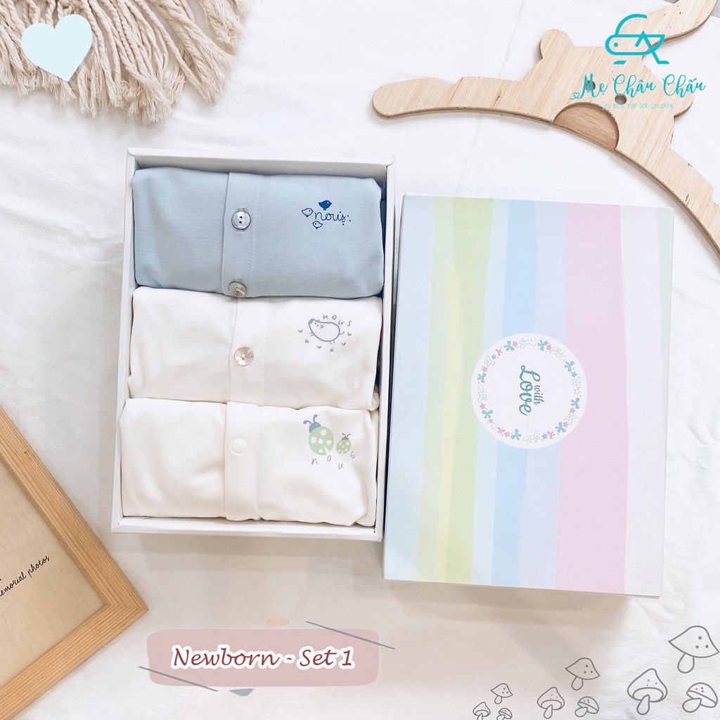 Set Quà Tặng Quần Áo Cho Bé Sơ Sinh Kèm Hộp Xinh Xắn (Size sơ sinh - Đọc kỹ mô tả chọn sản phẩm phù hợp)