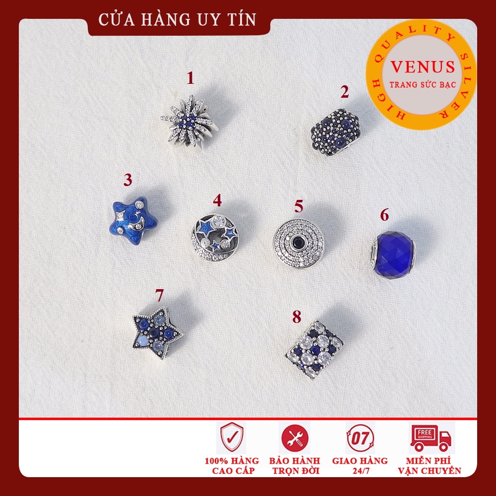 [Charm bạc 925 cao cấp] Charm bạc ngôi sao xanh- Mã sản phẩm VENUSAOB