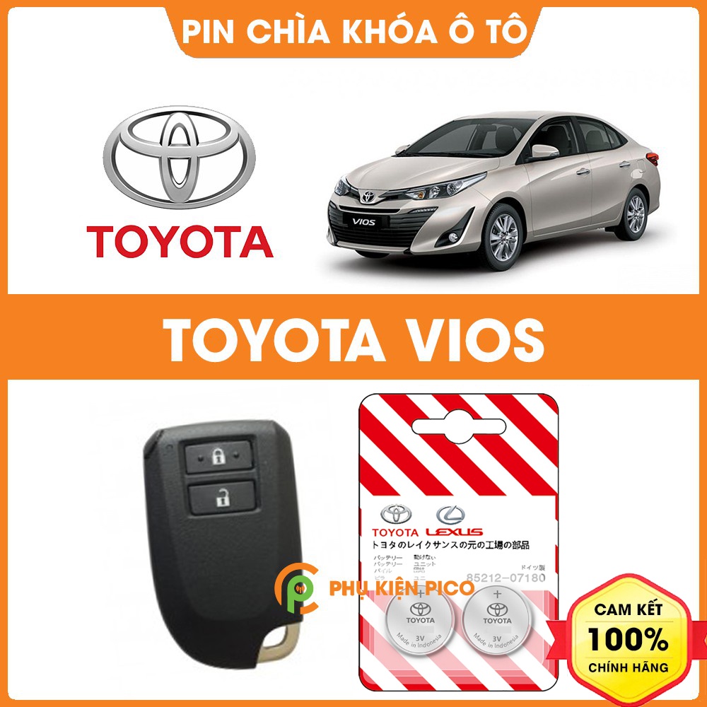 Pin chìa khóa ô tô Toyota Vios chính hãng Toyota sản xuất tại Indonesia 3V Panasonic