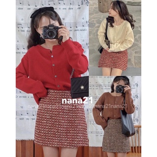 Chân váy dạ tweed