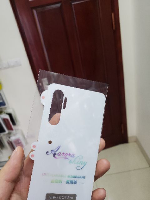 Dán mặt lưng PPF cho Xiaomi Mi Note 10 / 10 Pro / CC9 Pro cao cấp chống xước nhẹ tự phục hồi vết xước