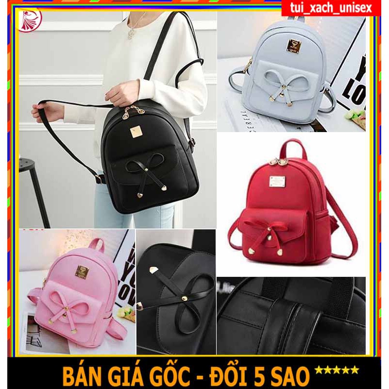 😆 LOẠI TỐT - GIÁ SỈ 😆 BALO DA NỮ KẾT NƠ SIÊU XINH 2 NGĂN, TÚI CHO BÉ SIZE 23X25CM ĐI CHƠI DU LỊCH ĐỰNG ĐỒ