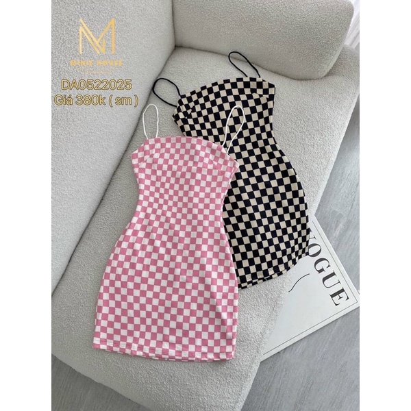 Đầm Body Hai Dây Caro Đủ Màu Xinh-D83-