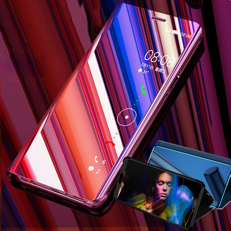 Ốp Điện Thoại Nắp Gập Tráng Gương Thông Minh Cao Cấp Cho Oppo F9/F9 Pro/A7S