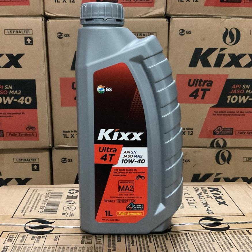 Nhớt Kixx Ultra 4T 10W40 dành cho xe số, côn tay - Nhập khẩu Hàn Quốc