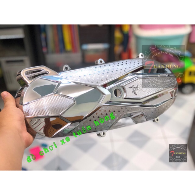 Ốp lốc máy Vario 150 xi inox  - đồ chơi xe vario 150