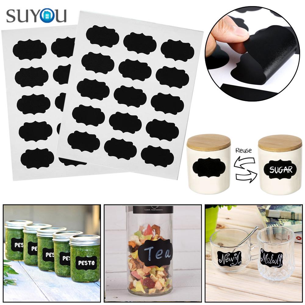 Set 15/30 miếng nhãn dán lọ gia vị tiện lợi cho nhà bếp