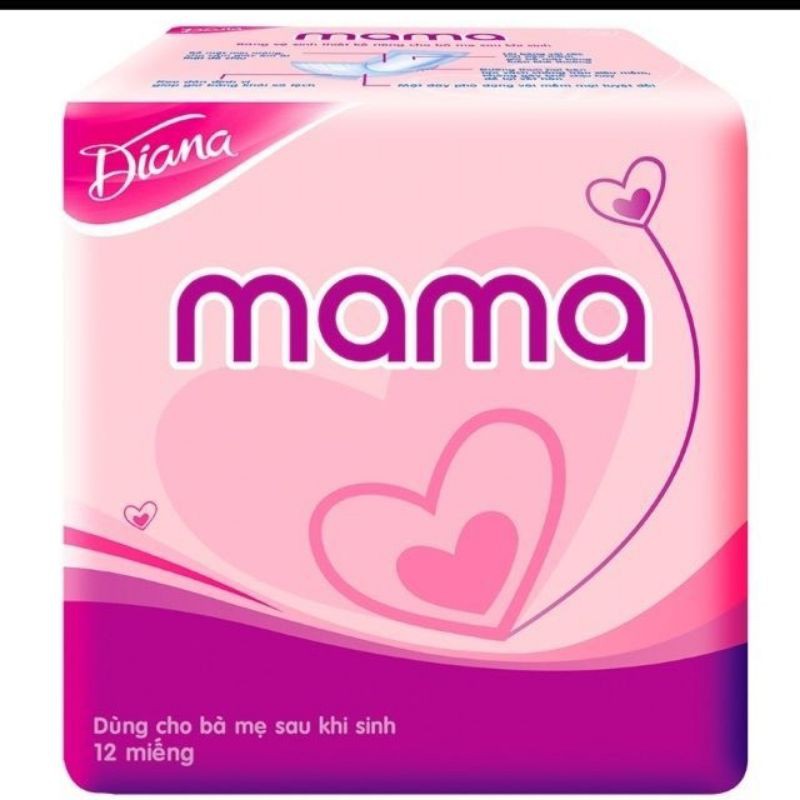 Gói 12 miếng băng vệ sinh diana mama cho mẹ sau sinh