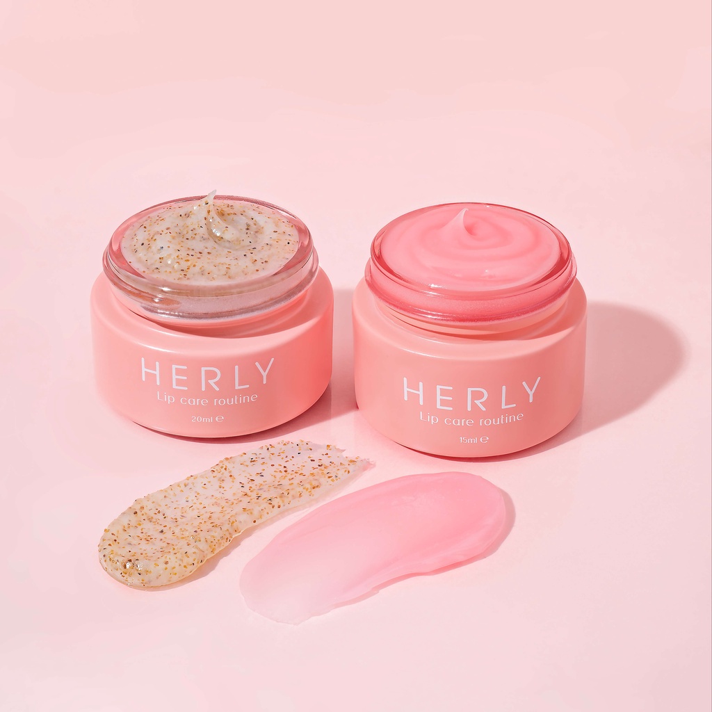 Bộ đôi dưỡng môi mềm căng mọng: Lip Scrub 20ml + Lip Balm 15ml [HLCB2]