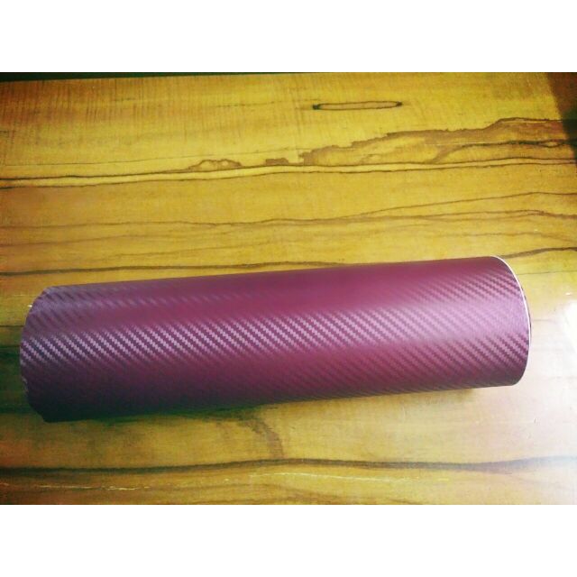Bộ tem Carbon 3D đỏ nhám ngang 30 x 1 mét