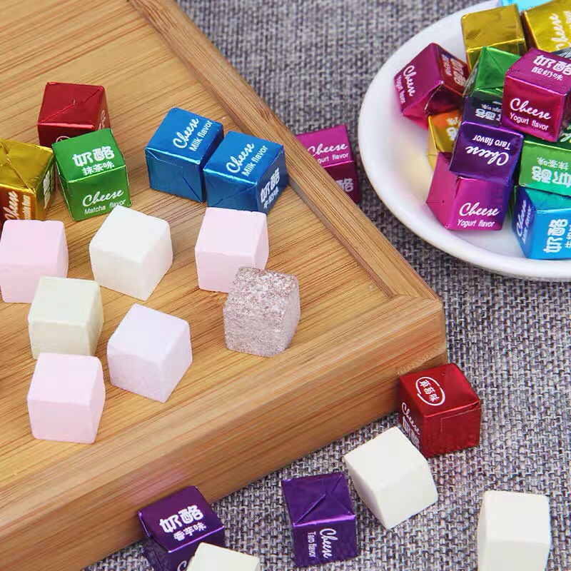Kẹo phô mai Cheese Cube pack 100 viên 5 hương vị - gói 350g