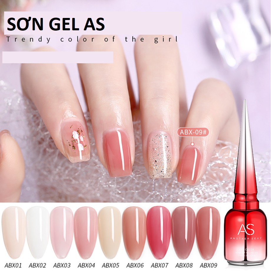 Sơn gel AS red - thạch hồng mã ABX