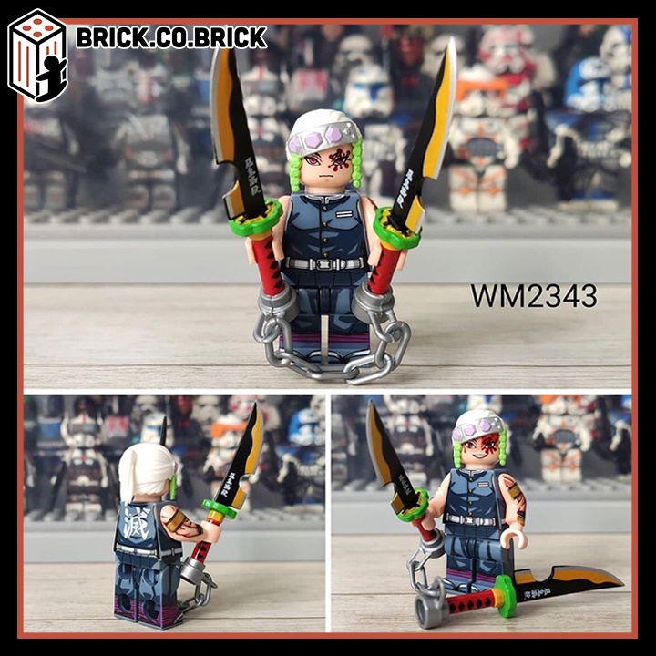 Demon Slayer Minifigure Thanh Guơm Diệt Quỷ Lắp ráp Mô hình Anime Kimetsu No Yaiba Kèm Phụ Kiện Cực Chất