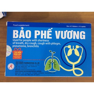 BẢO PHẾ VƯƠNG - Dùng cho người bị khó thở, ho khan, ho có đờm, viêm phổi