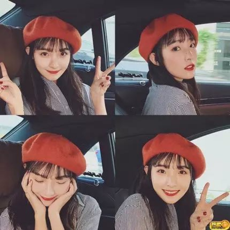 Mũ Nồi Len Màu Trơn Thời Trang Thanh Lịch Cho Nữ