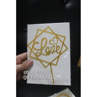 Toper nhựa chữ love