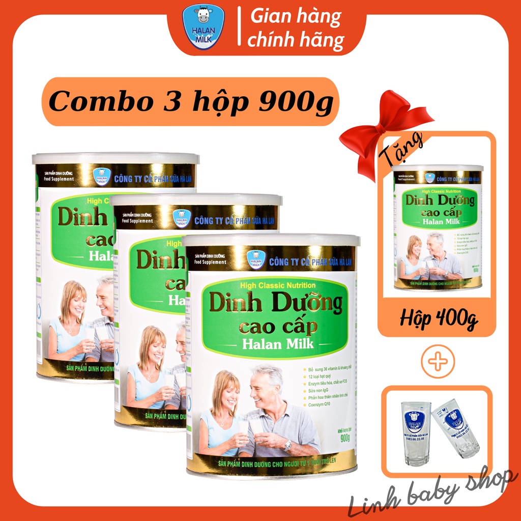 [Mua 3 tặng 1] COMBO 3 hộp sữa dinh dưỡng cao cấp - Cung cấp Vitamin, Khoáng chất, Halanmilk