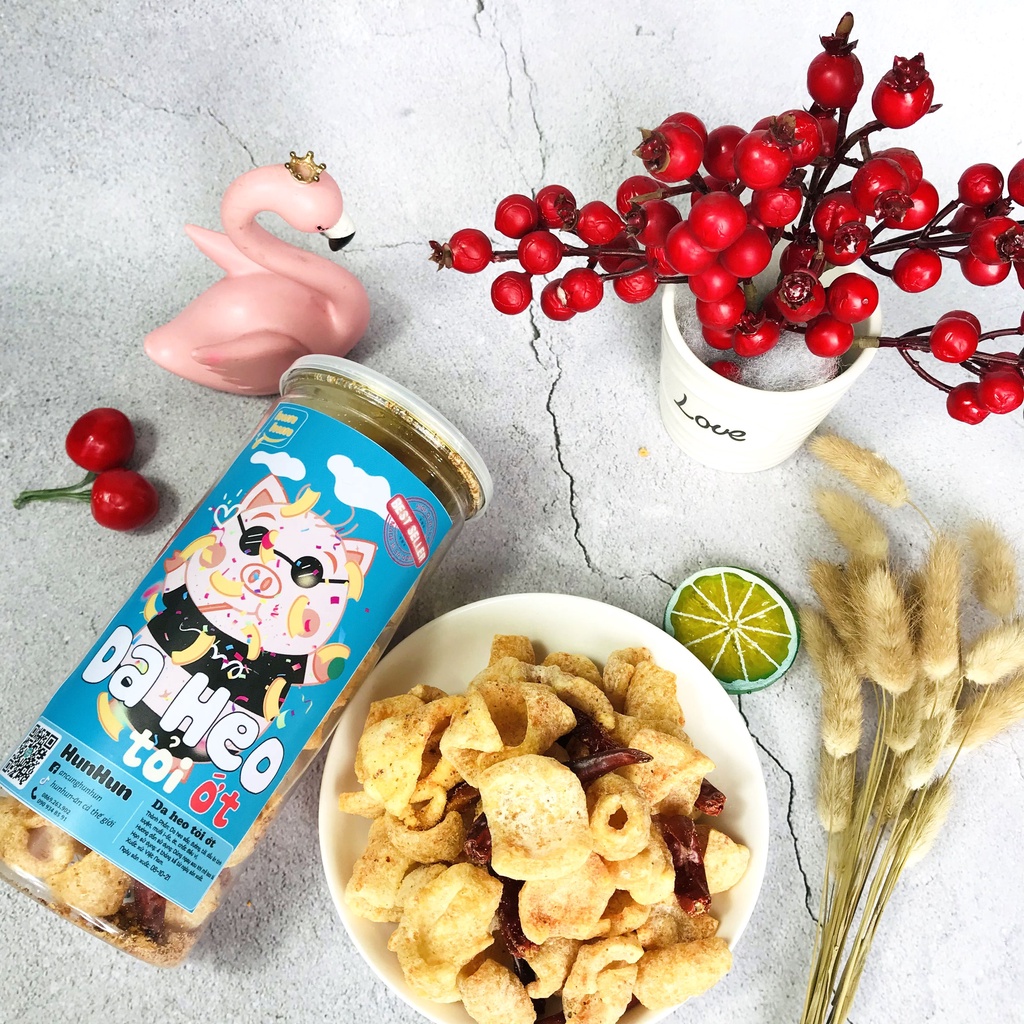 Da heo tỏi ớt 160g HunHun đồ ăn vặt Sài Gòn Ngon Rẻ | BigBuy360 - bigbuy360.vn