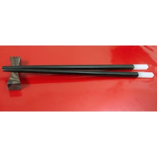 Hộp 10đôi Đũa gỗ Mun đen nối poly