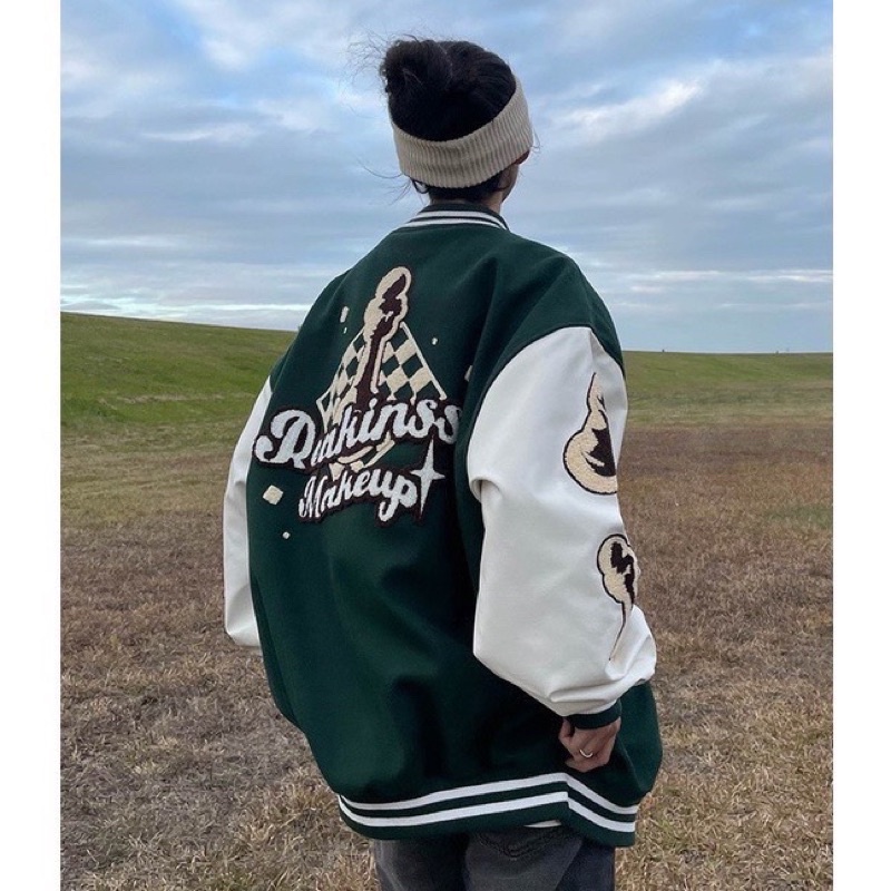 Áo Khoác Gió Bomber Jacket Số 89 Pha Tay Unisex Áo Gió 2 Lớp Dày Dặn Nam Nữ (Ảnh thật/Có sẵn)