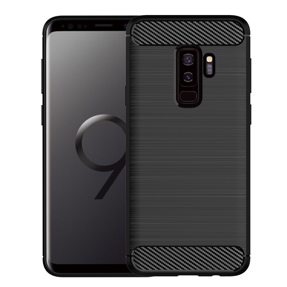 Ốp lưng Samsung S9 S9 Plus, Ốp silicon mềm bằng sợi Carbon phay xước chống sốc chống vân tay cho Samsung S9 S9 Plus