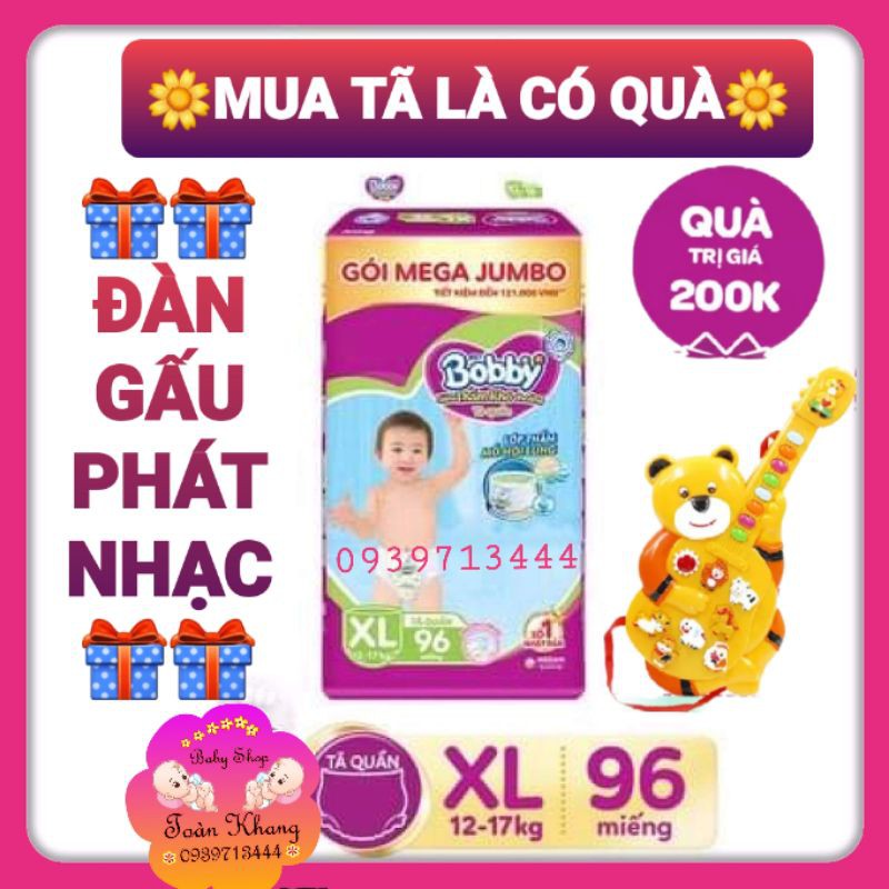 💥CÓ TẶNG QUÀ 🎁TÃ QUẦN BOBBY GÓI MEGA JUMBO ĐỆM LƯNG THẤM MỒ HÔI SIZE M124_L108_XL96_XXL88
