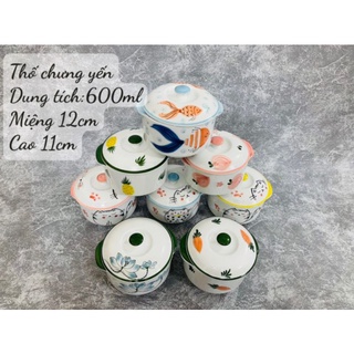 Thố chưng yến 500ml Bát Tràng