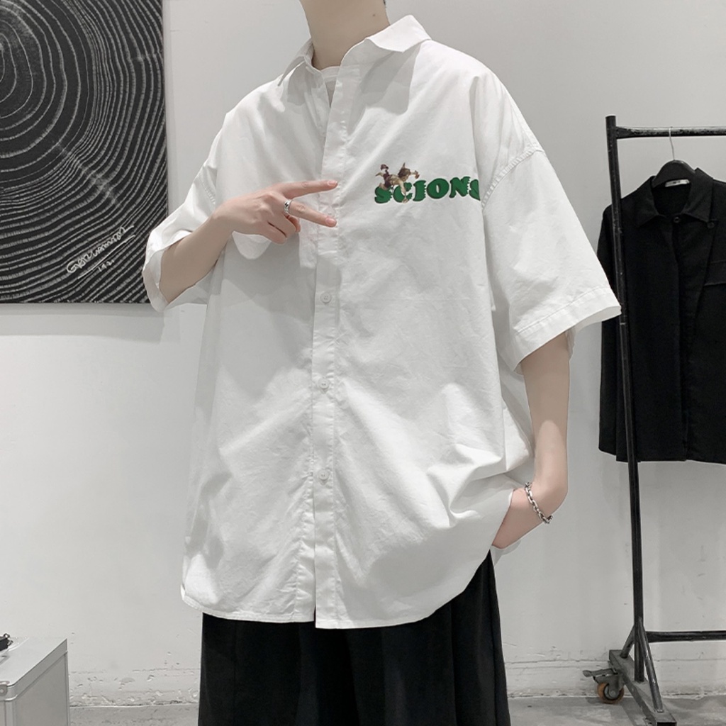 Áo sơ mi tay lỡ unisex from rộng nam nữ , sơ mi nam nữ vải voan lụa mịn mát free size 40kg - 70kg in thiên thần