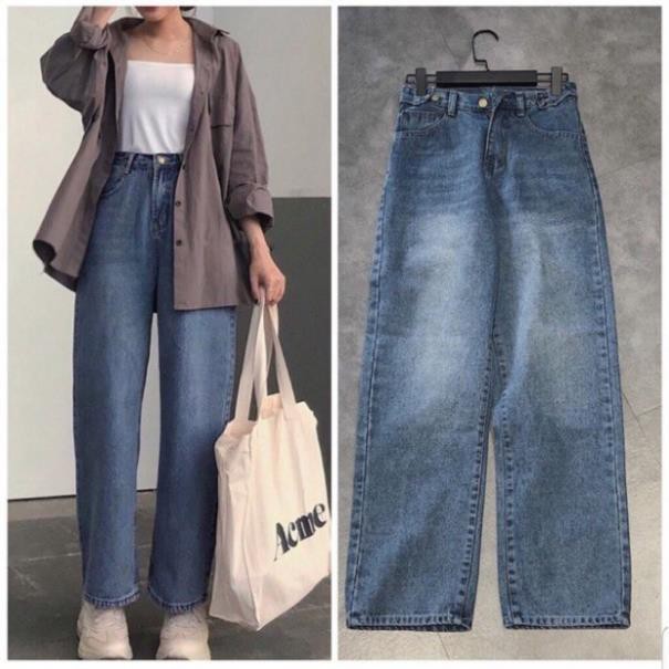 Quần bò ống rộng chất vải đẹp SIMPLE JEANS bắt mắt ulzzang F04 cucai2019