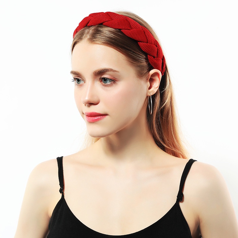 Mới Băng Đô Vải Cotton Họa Tiết Sọc Caro Thời Trang Cho Nữ