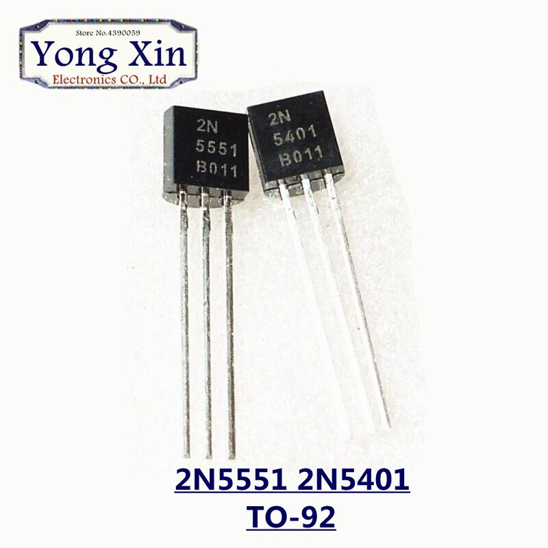 100 CÁI 2N5551 2N5401 5551 5401 TO-92 (50 CÁI * 2N5401 + 50 CÁI * 2N5551) Transistor lưỡng cực - BJT