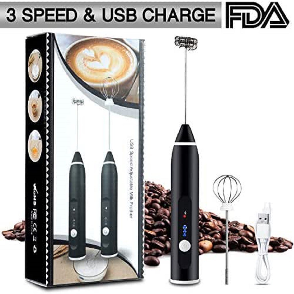Máy Đánh Trứng Sokany, Que Tạo Bọt Cafe Mini Cầm Tay Sạc Pin Tích Điện 3 Cấp Đánh Trứng Tạo Bọt Cà Phê Bảo Hành 12 Tháng