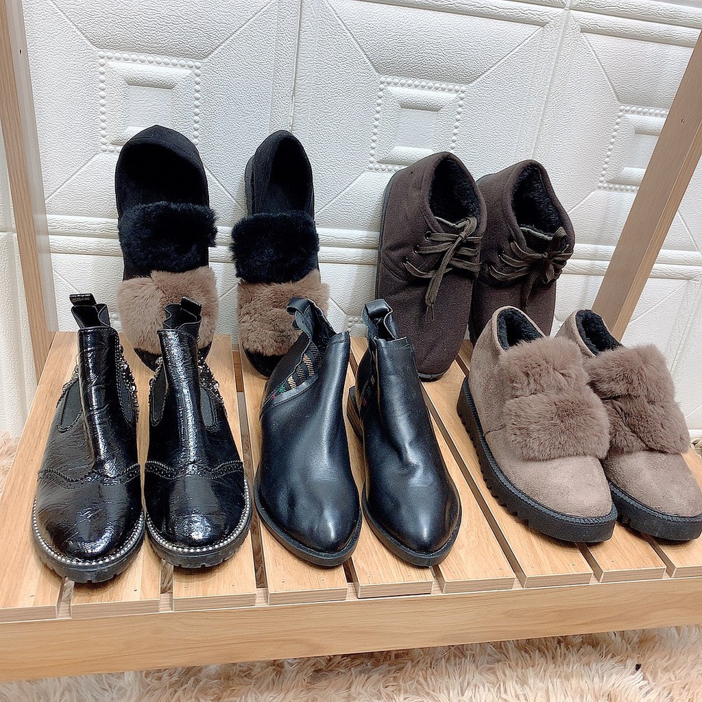 TL2 bốt lót lông boots độn đế cao thời trang nữ nhiều mẫu mã