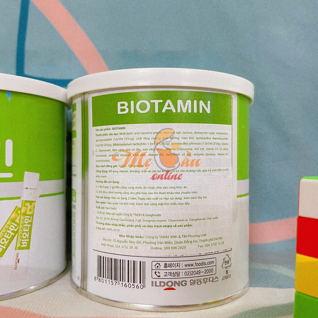 Men vi sinh ILDONG Biotamin Hàn Quốc 100 gói 100g