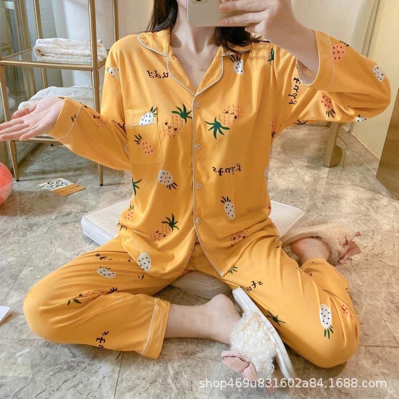 sale 50% Pijama thu đông polyter thun ( tơ sữa ) mềm dẻo