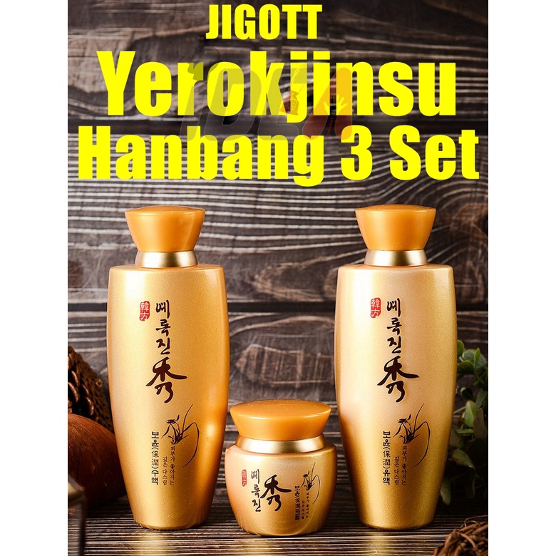 Bộ 3 sản phẩm chăm sóc da JIGOTT Yerokjinsu Hanbang