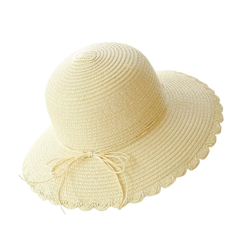 Mũ nón cói đi biển rộng vành có nơ dành cho nữ phong cách Hàn Quốc; M08 - BONMIE