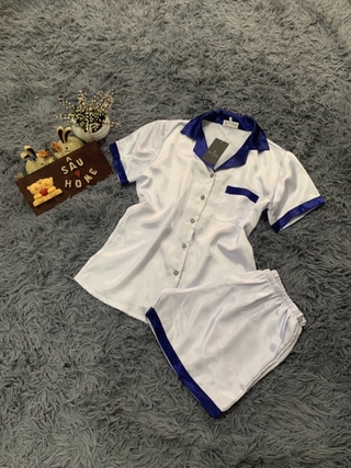 Bộ Pijama Phi Lụa Phối