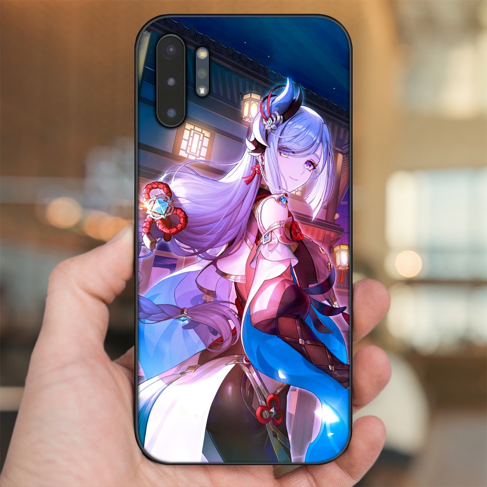 Ốp lưng Samsung Note 10 Plus viền đen in hình Shenhe Genshin Impact