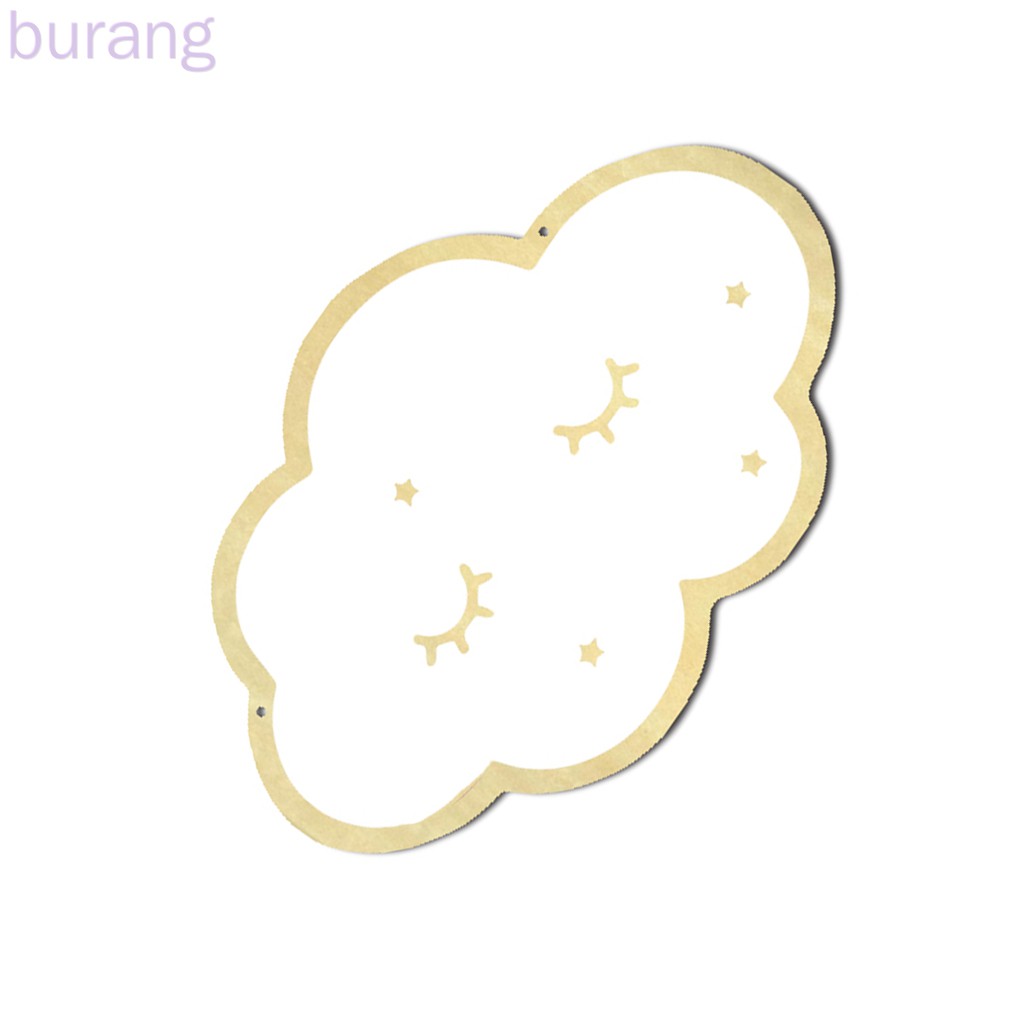 Gương trang trí hình đám mây bằng gỗ