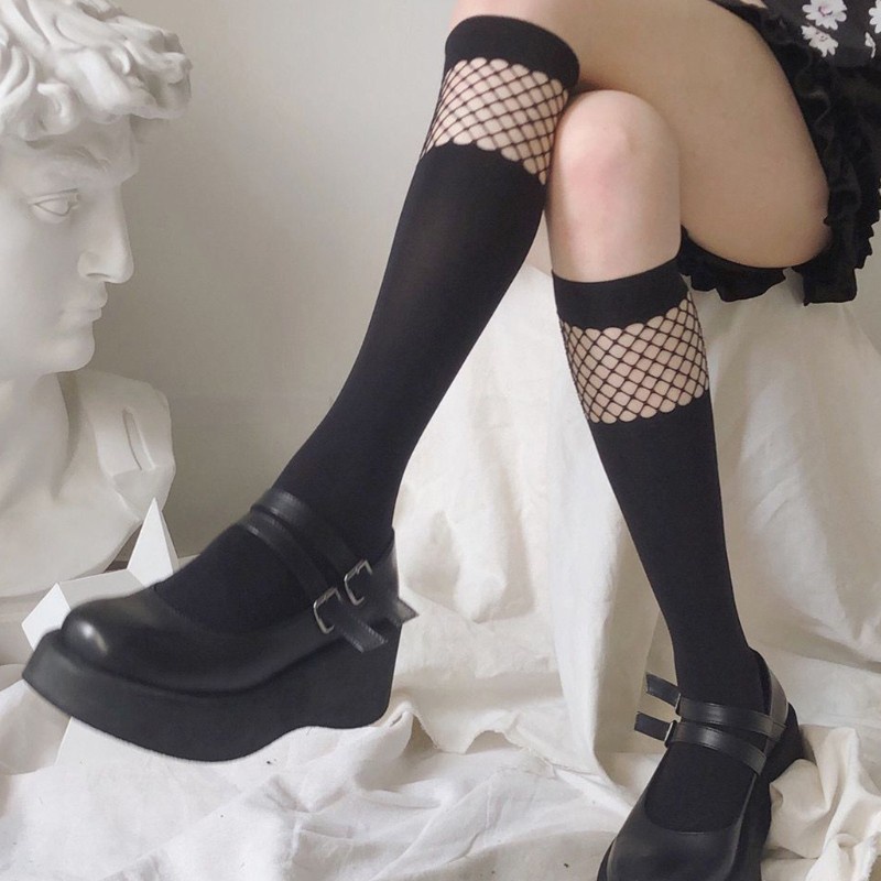 Đôi Tất Lưới Dài Qua Gối Phong Cách Lolita Nhật Bản Cho Nữ