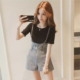 (Big size) quần yếm kèm belt