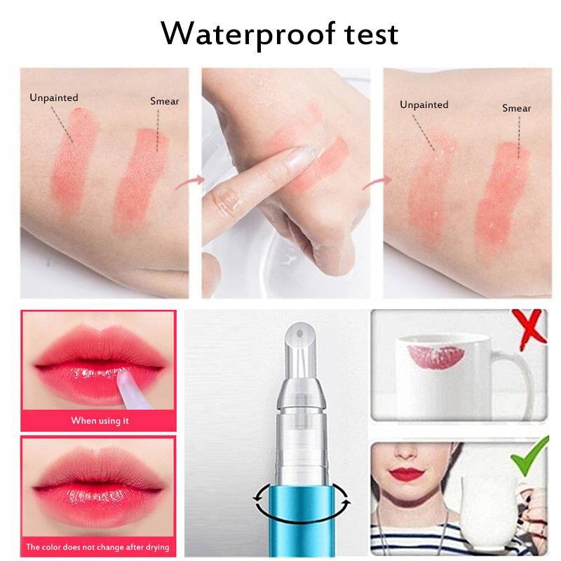 [Hàng mới về] Son môi/ Gel phủ son môi cố định màu sắc lâu trôi chống thấm nước dành cho trang điểm