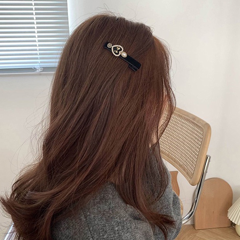Kẹp tóc đính ngọc trai nhân tạo phong cách Hàn Quốc dành cho nữ