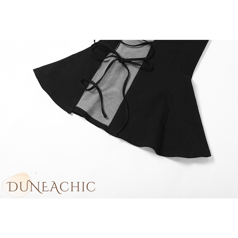 DUNEA Phụ Nữ Thời Trang Váy Nàng Tiên Cá Xẻ Cao Y0519
